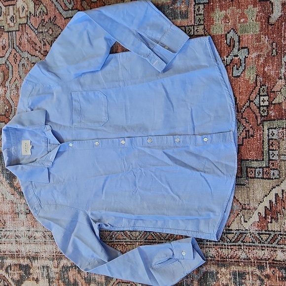 Sezane Blue Tomboy Button Down Shirt SZ 40 - Picture 2 of 4